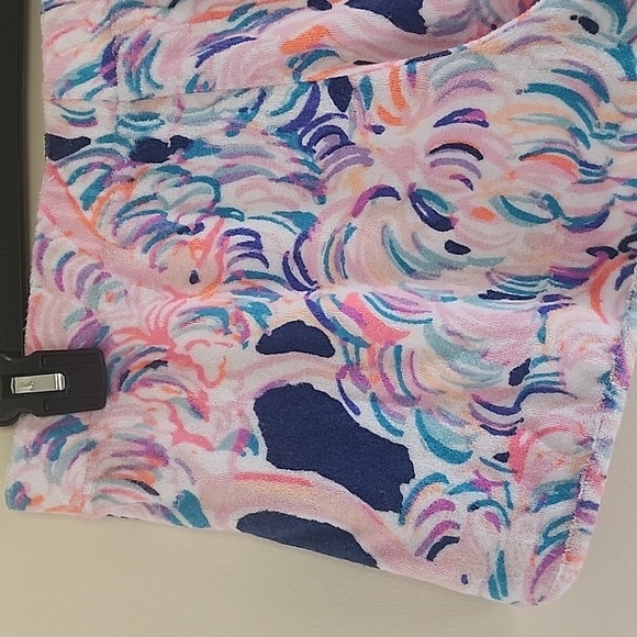 Lilly Pulitzer Multicolor Pelican Pink Head in The Sand Terry Cloth Shorts Sz S - Picture 7 of 10